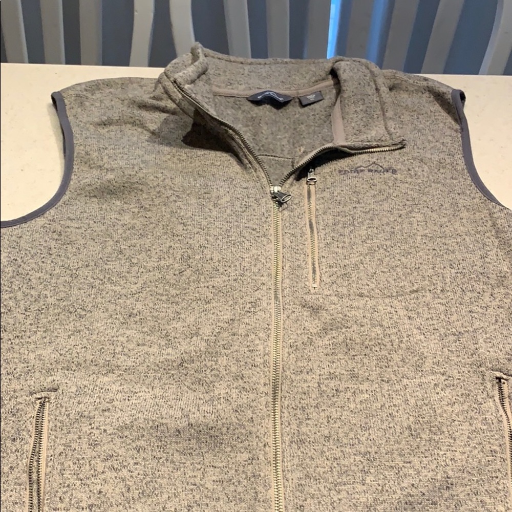 Eddie Bauer zip up vest, Tan never been worn
